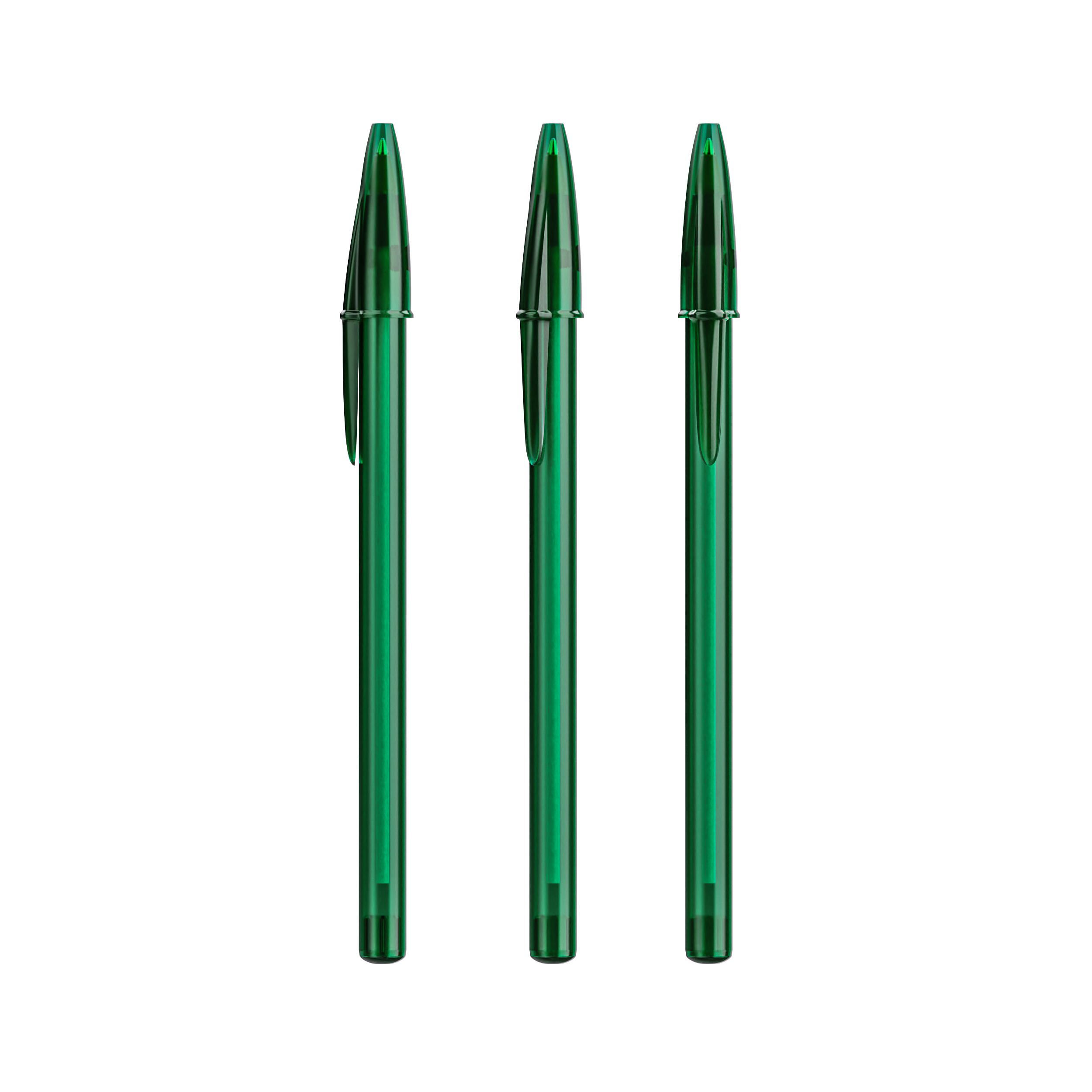 Stylo bille publicitaire BIC® Style Vert clair transparent - Encre bleue